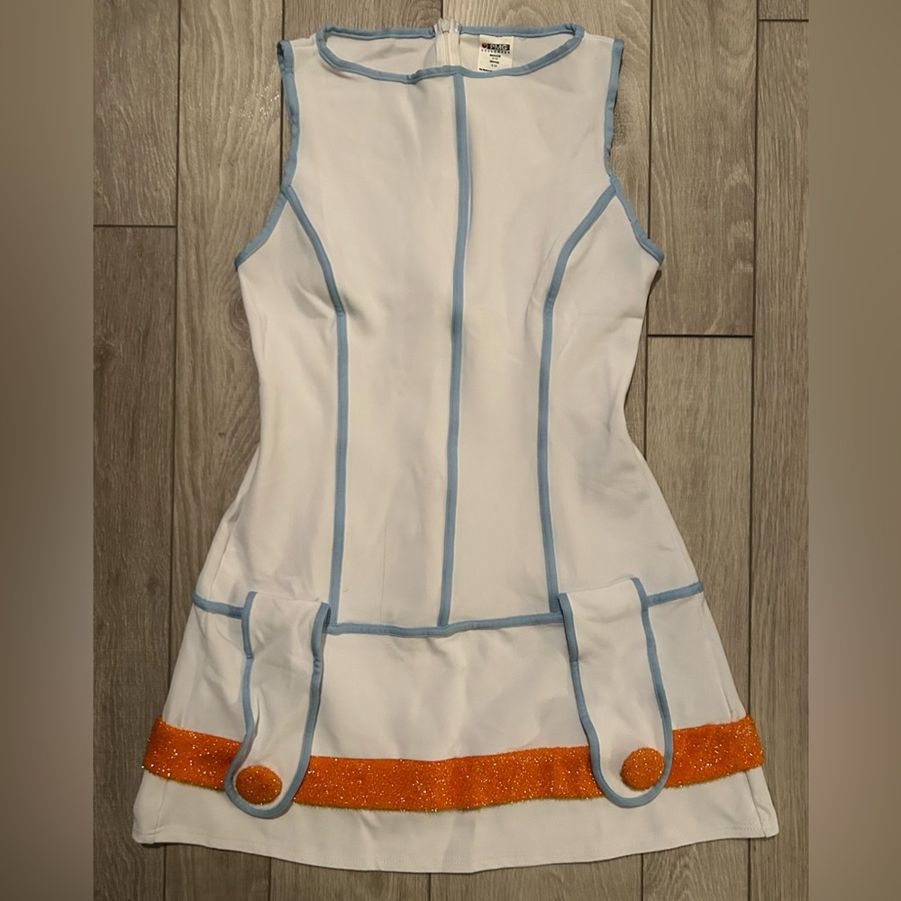 NEW Mod About You Costume-Spirit Halloween-Cosplay-60’s-White Dress-AustinPowers